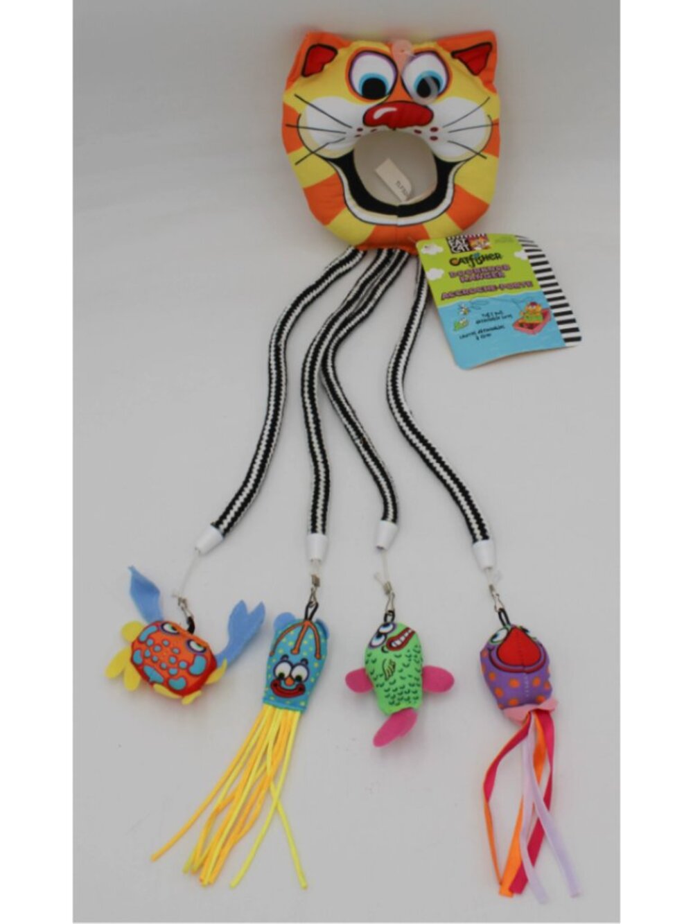 Fat Cat Catfisher Doorknob Hanger with 4 Dee-Lux Kitty Lures, Color Varies | NEW